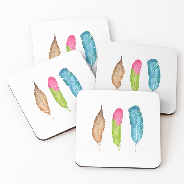 Item preview, Colorful Feathers set, Handmade premium designed and sold by Katarzyna Dembek.
