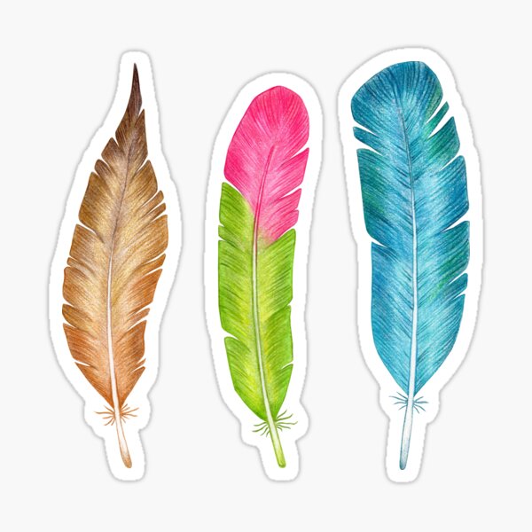 Item preview, Colorful Feathers set, Handmade premium designed and sold by Katarzyna Dembek.