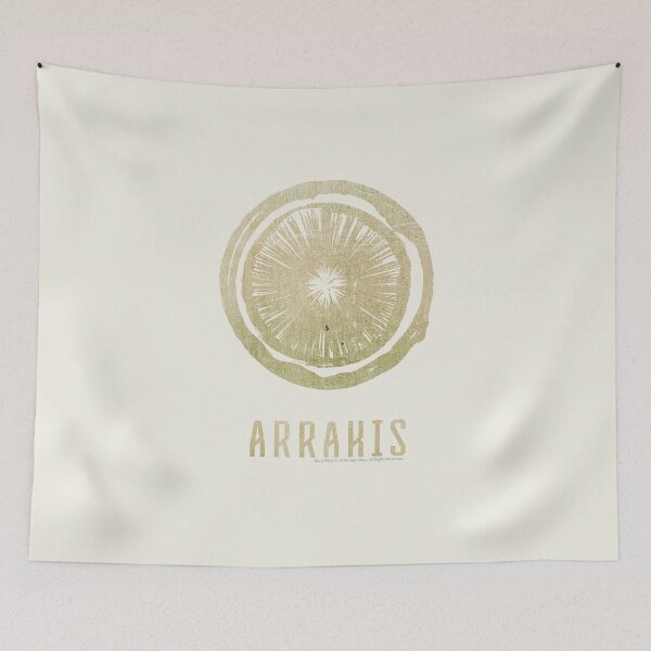 Item preview, Dune movie, sandworm in Arrakis, modern illustration/ sandy beige designed and sold by SoloAutenica.