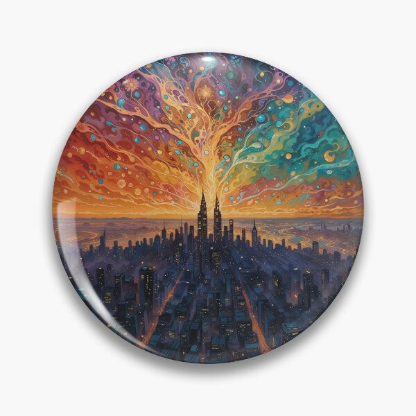 Item preview, Impressionistic Urban Fantasy - flight over designed and sold by crashbubble.