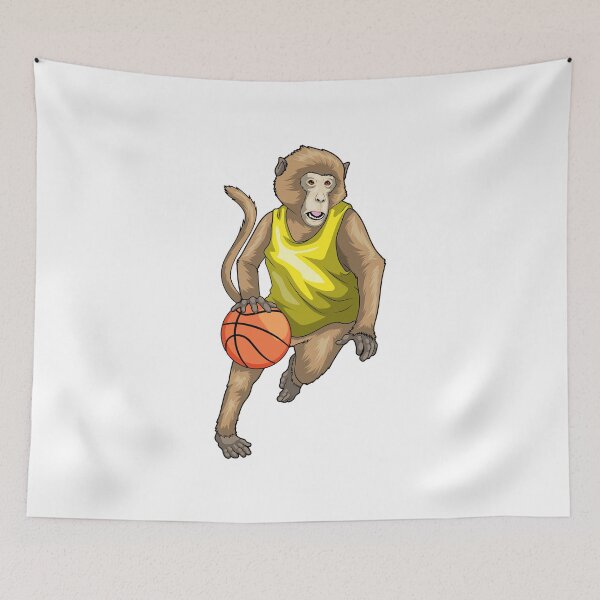 Item preview, Monkey Basketball player Basketball designed and sold by Snabdesign84.