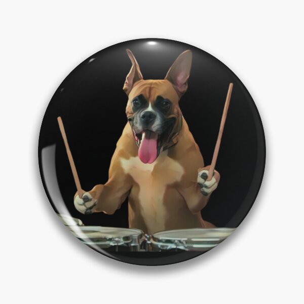 Artikelvorschau, Boxerhund spielt Schlagzeug entworfen und verkauft von JAGA-ALIME.