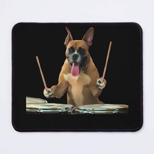 Item preview, Boxer dog playing drums designed and sold by JAGA-ALIME.