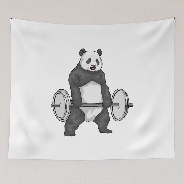Item preview, Panda Bodybuilder Dumbbell Bodybuilding designed and sold by Snabdesign84.