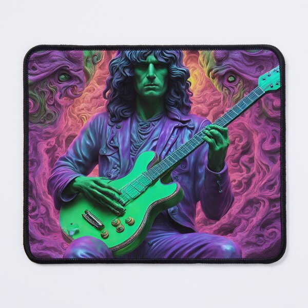Item preview, Psychodelic Rock Hippie Guitar Player Design designed and sold by HuraganShop.