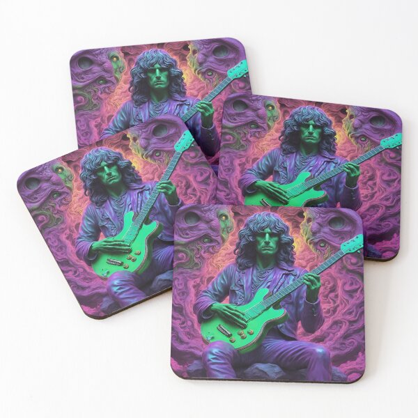 Item preview, Psychodelic Rock Hippie Guitar Player Design designed and sold by HuraganShop.