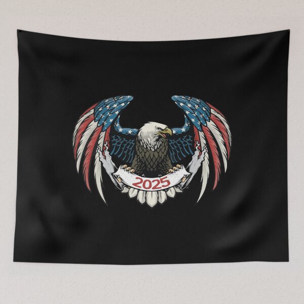 Item preview, Eagle with USA American Flag Retro tees designed and sold by CD-FASHION.