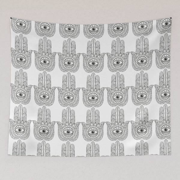 Item preview, Fatima's Hand Black and White Design  designed and sold by tanabe.