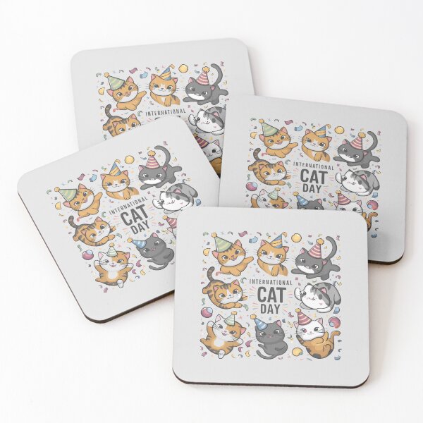 Item preview, Cats Celebrating International Cat Day  designed and sold by Itsheartshop.