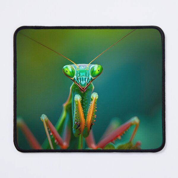 Item preview, Close-up of vibrantly colored praying mantis designed and sold by Artessie.