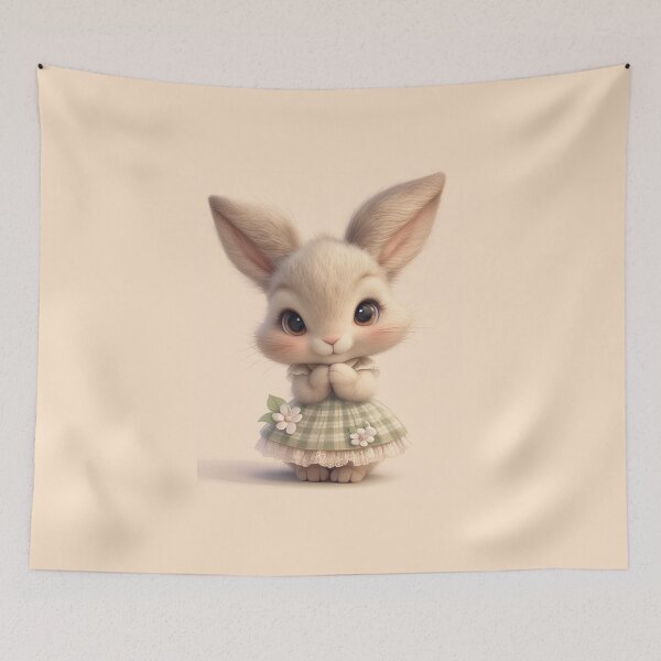 Item preview, Cute little bunny with country dress designed and sold by MyMagicPixel.