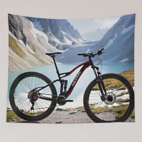 Item preview, MTB Stood in Front of Mountains designed and sold by GrizzlyCollective.
