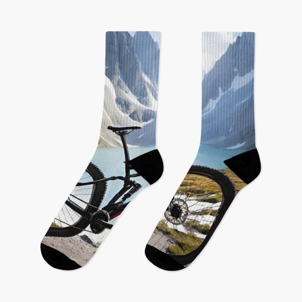 Item preview, MTB Stood in Front of Mountains designed and sold by GrizzlyCollective.