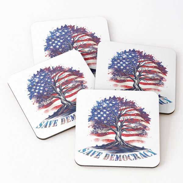 Item preview,  Save democracy || Rooted in Freedom , American Grown , Stars & Stripes Tree designed and sold by ShabayekShop.