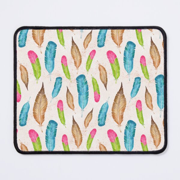 Item preview, Colorful Feathers pattern seamless, Handmade premium designed and sold by Katarzyna Dembek.
