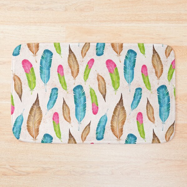 Item preview, Colorful Feathers pattern seamless, Handmade premium designed and sold by Katarzyna Dembek.
