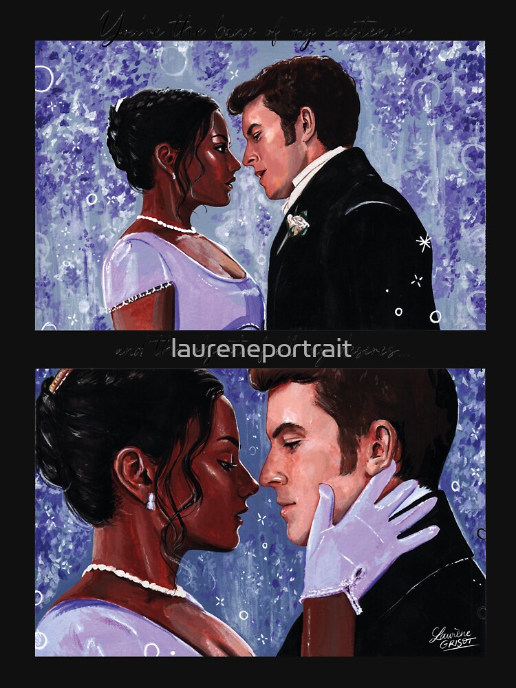 Aperçu 7 sur 7. T-shirt respirant avec l'œuvre Kate & Anthony Bridgerton fanart créée et vendue par laureneportrait.