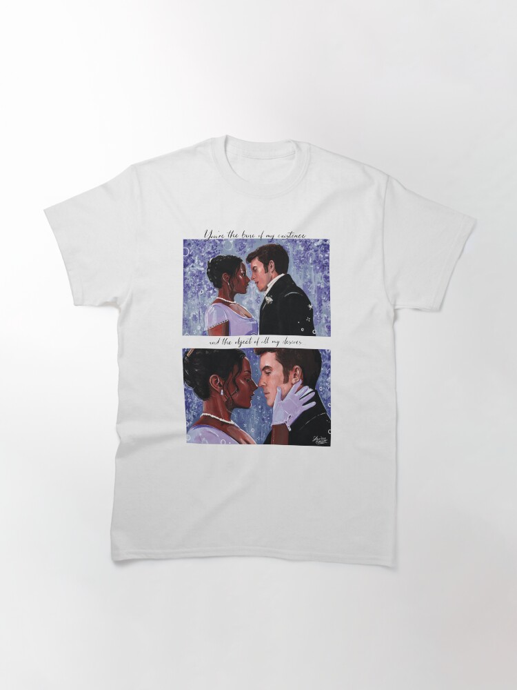 Aperçu 3 sur 7. T-shirt classique avec l'œuvre Kate & Anthony Bridgerton fanart créée et vendue par laureneportrait.