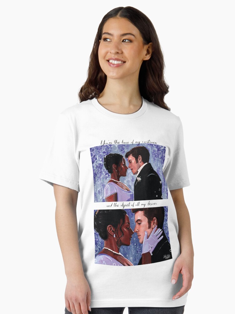 Aperçu 2 sur 7. T-shirt essentiel avec l'œuvre Kate & Anthony Bridgerton fanart créée et vendue par laureneportrait.