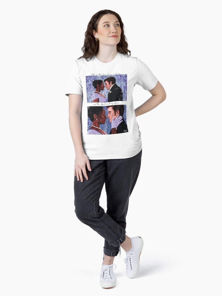Aperçu 4 sur 7. T-shirt essentiel avec l'œuvre Kate & Anthony Bridgerton fanart créée et vendue par laureneportrait.