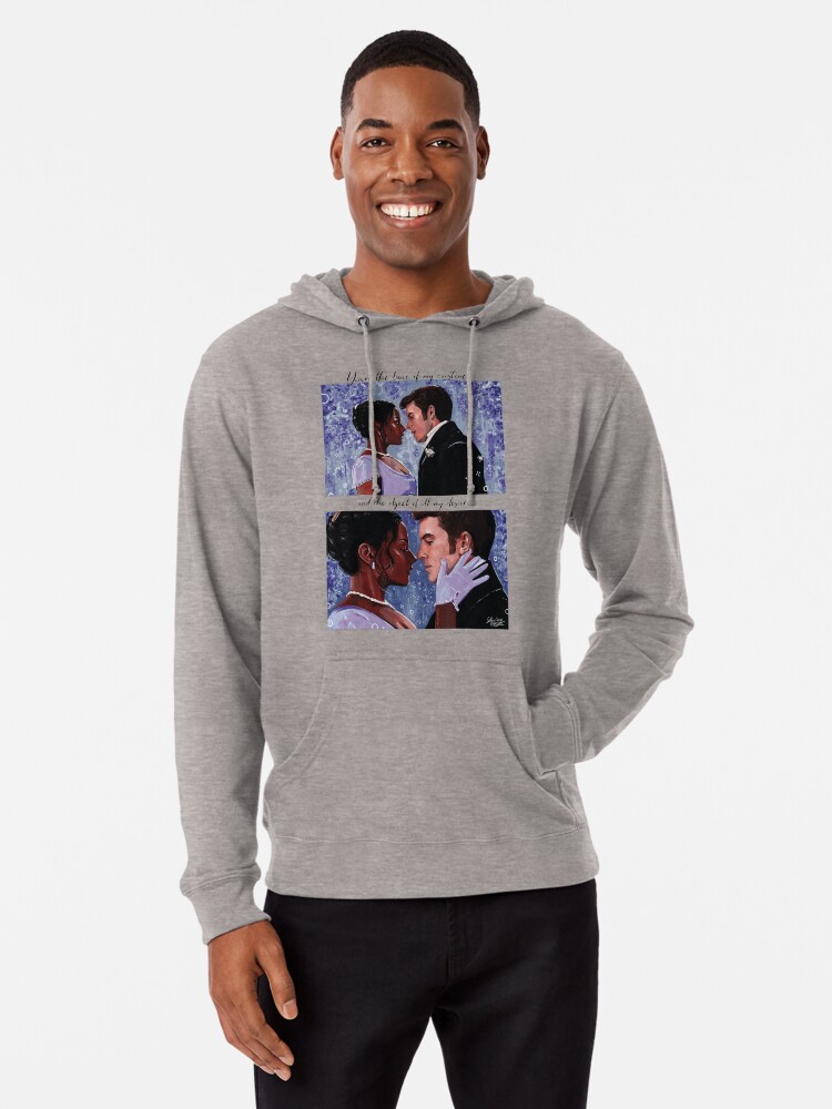 Aperçu 1 sur 5. Sweat à capuche léger avec l'œuvre Kate & Anthony Bridgerton fanart créée et vendue par laureneportrait.