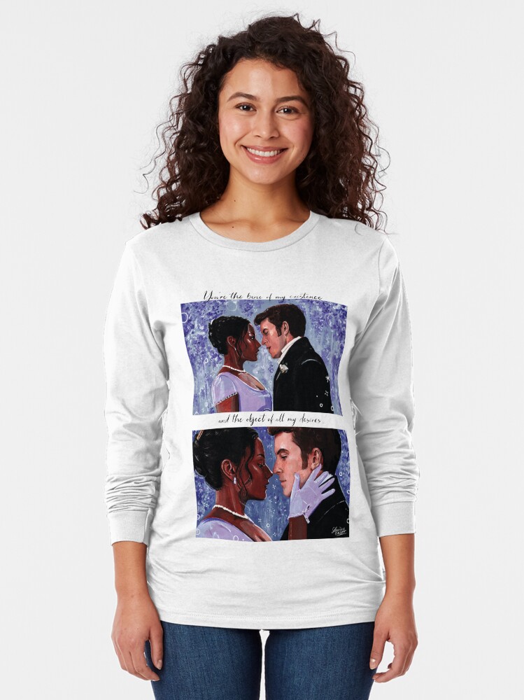 Aperçu 2 sur 5. T-shirt manches longues avec l'œuvre Kate & Anthony Bridgerton fanart créée et vendue par laureneportrait.