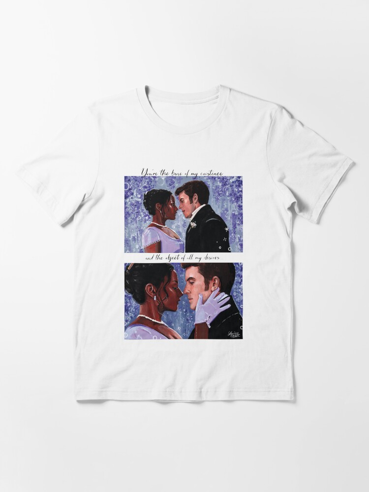 Aperçu 3 sur 7. T-shirt essentiel avec l'œuvre Kate & Anthony Bridgerton fanart créée et vendue par laureneportrait.