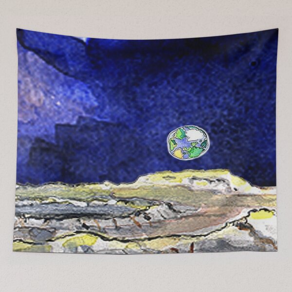 Item preview, Looking at Full Earth on the Moon designed and sold by hajarsdeco.