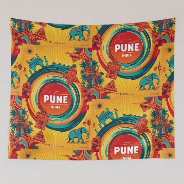 Item preview, Pune India Vintage Travel Tourism  designed and sold by TravelersGems.