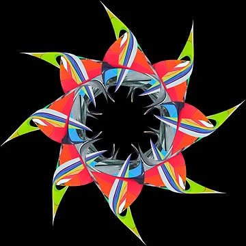 Artwork thumbnail, Multicolored star by Meo Design