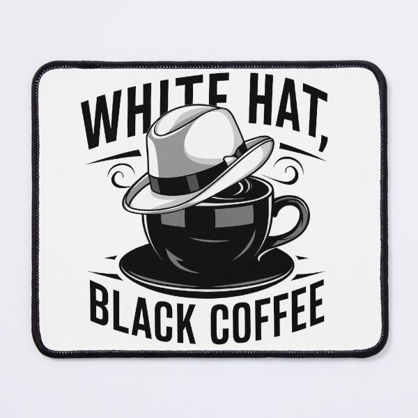 Item preview, White Hat Black Coffee Hacker Design designed and sold by MindM.