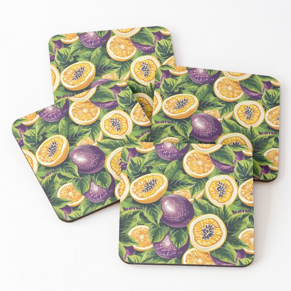 Item preview, Passion fruits and oranges designed and sold by PatternCabinet-.