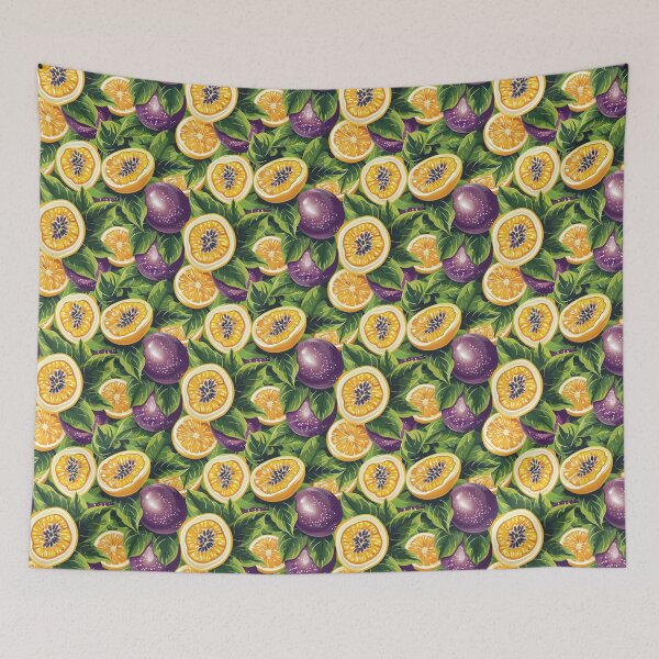 Item preview, Passion fruits and oranges designed and sold by PatternCabinet-.