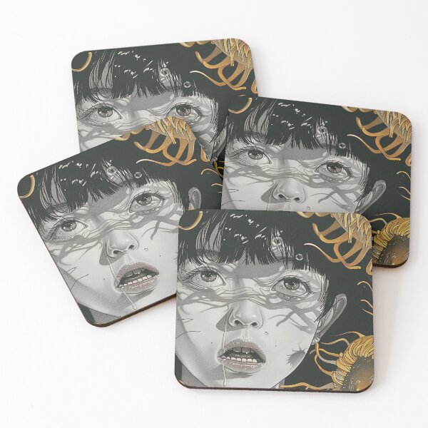 Item preview, Helianthulhu - psychedelic horror manga anime girl designed and sold by ForsakenFrames.