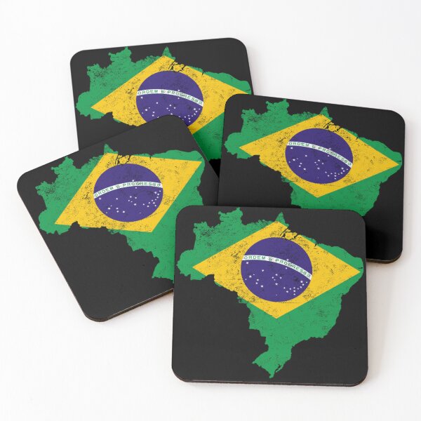Item preview, Brazil Flag print distressed vintage designed and sold by farhanhafeez.