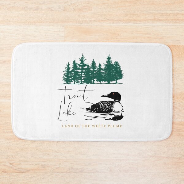 Item preview, Trout Lake Land of the White Plume 13652 Adirondack foothills Northern New York loon trees designed and sold by CreativeCurious.