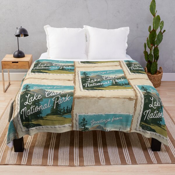 Item preview, Postal del Parque Nacional del Lago Clark Vintage Retro Travel Vintage designed and sold by TravelPostcardGems.