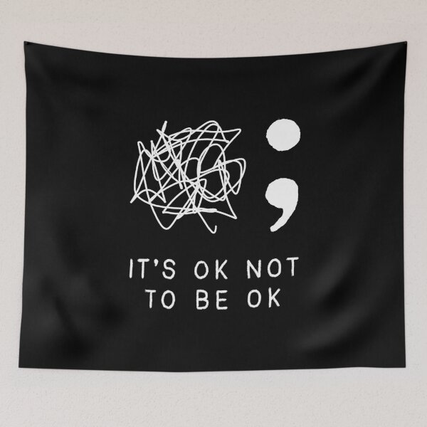 Item preview, Its Ok To Not Be Ok Suicide Prevention Awareness You Matter print designed and sold by farhanhafeez.