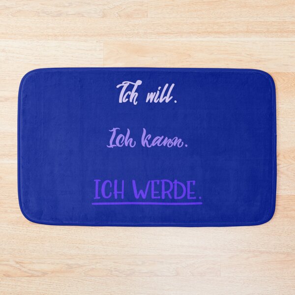 Artikelvorschau, Ich will. Ich kann. Ich werde. - blau violett entworfen und verkauft von shamrock-illus.