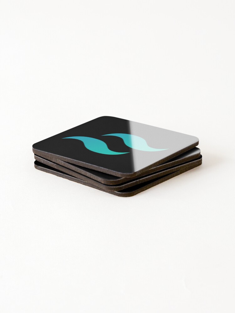 Thumbnail 4 of 5, Coasters (Set of 4), Tailwind CSS Mark - CSS Framework Programmer Coder designed and sold by farhanhafeez.