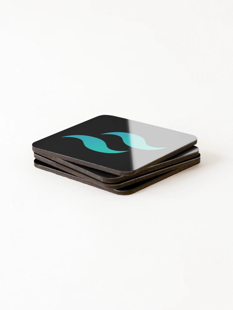 Thumbnail 4 of 5, Coasters (Set of 4), Tailwind CSS Mark - CSS Framework Programmer Coder designed and sold by farhanhafeez.