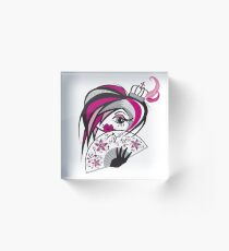 Burlesque Girl with fan Acrylic Block
