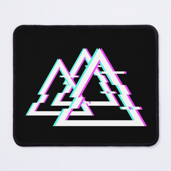 Item preview, Glitch Retro Designs Glitch Goth Lovers Focus Triangles design designed and sold by farhanhafeez.