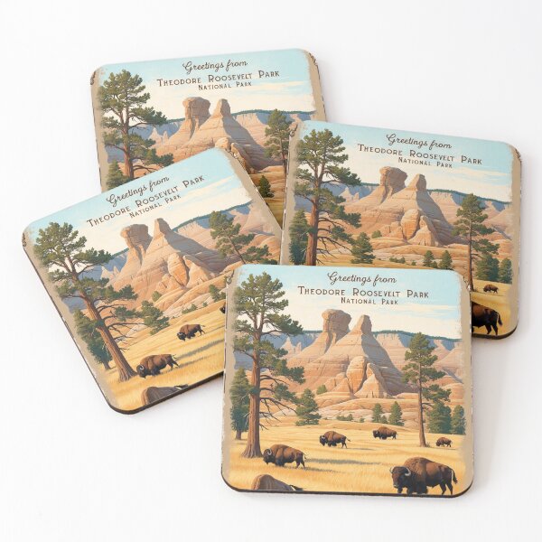 Item preview, Theodore Roosevelt National Park Postcard Vintage Retro Travel Vintage designed and sold by TravelPostcardGems.