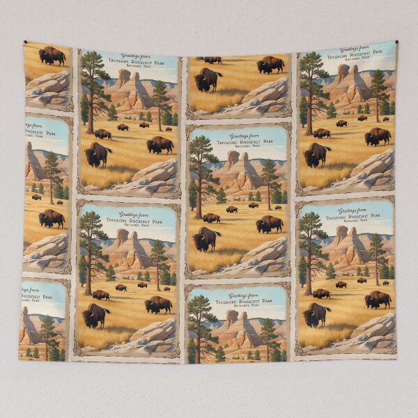 Item preview, Theodore Roosevelt National Park Postcard Vintage Retro Travel Vintage designed and sold by TravelPostcardGems.