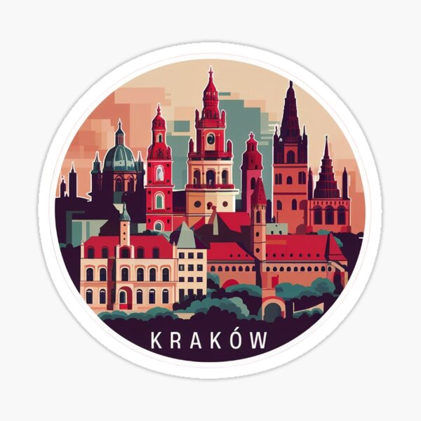Item preview, Krakow Sticker, Magnet, Poster | Kraków Detailed Sticker designed and sold by Zibis09.