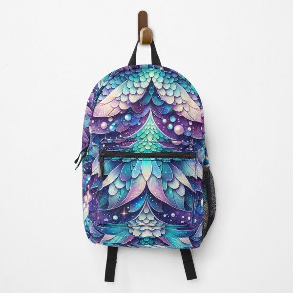 Item preview, Purple Pink And Teal Mermaid Scales Print designed and sold by SeaStarMermaids.