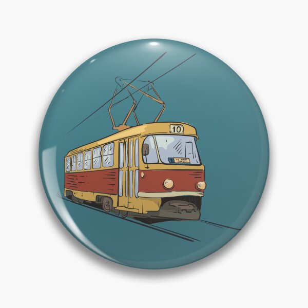 Item preview, Vintage yellow tram designed and sold by Deepness2023.