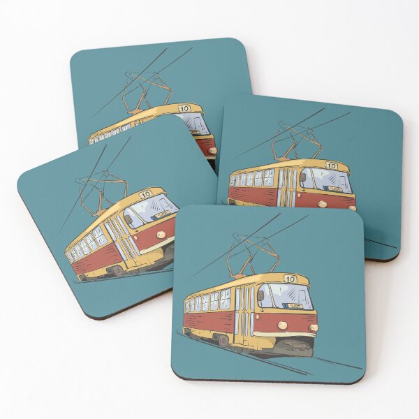 Item preview, Vintage yellow tram designed and sold by Deepness2023.