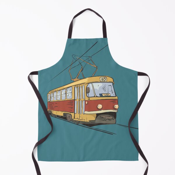Item preview, Vintage yellow tram designed and sold by Deepness2023.